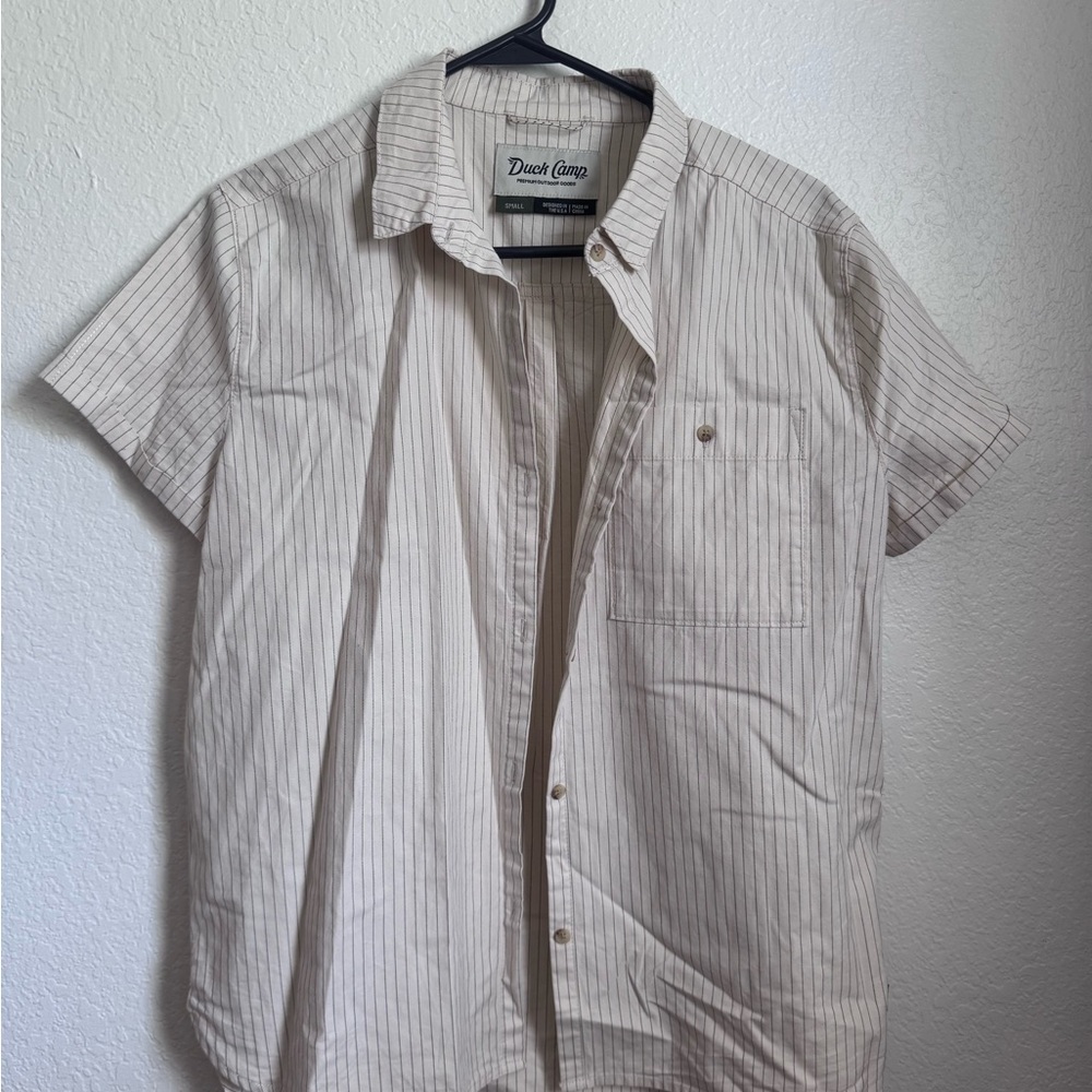 Duck Camp Cream Striped Shirt